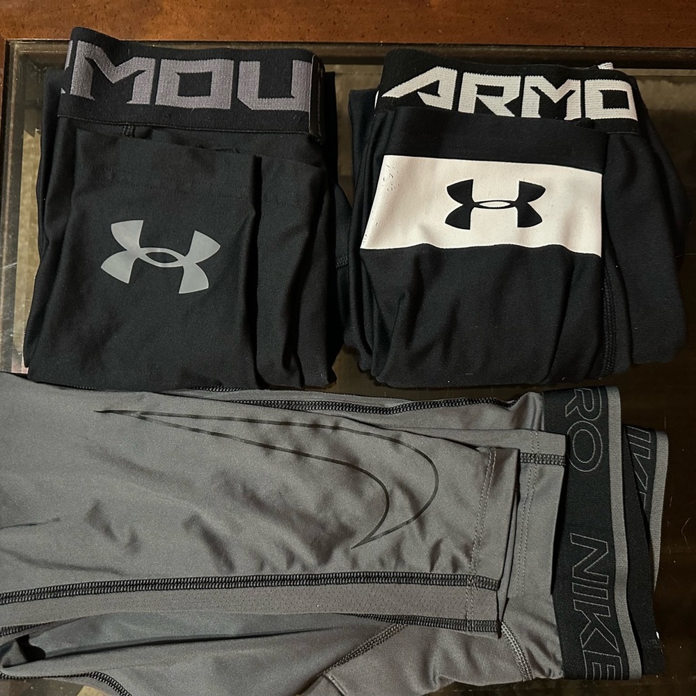 Under Armour and Nike Athletic Men’s Leggings Bundle